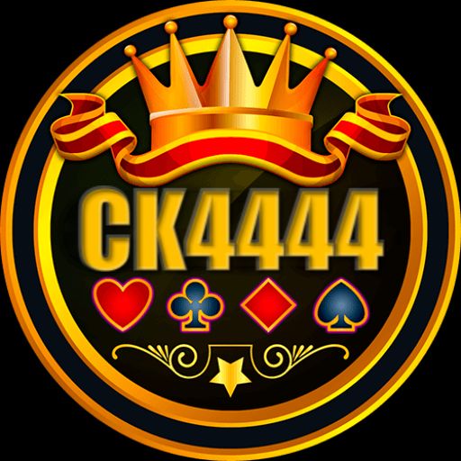 CK4444 themed cartoon characters with coins, cards, and mobile gaming elements